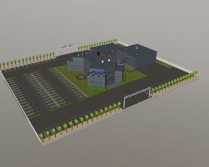 modelo 3D de shopping center stl