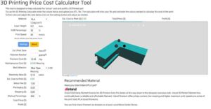 calculadora de custos para impressao 3D 3Daddict