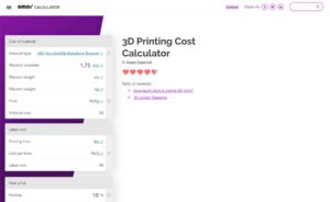 calculadora para impressao 3D omni