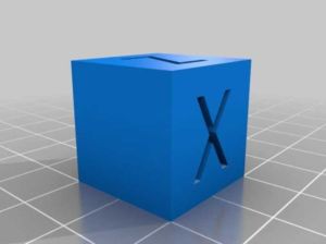 cubo xyz de calibração para impressora 3D